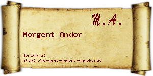 Morgent Andor névjegykártya